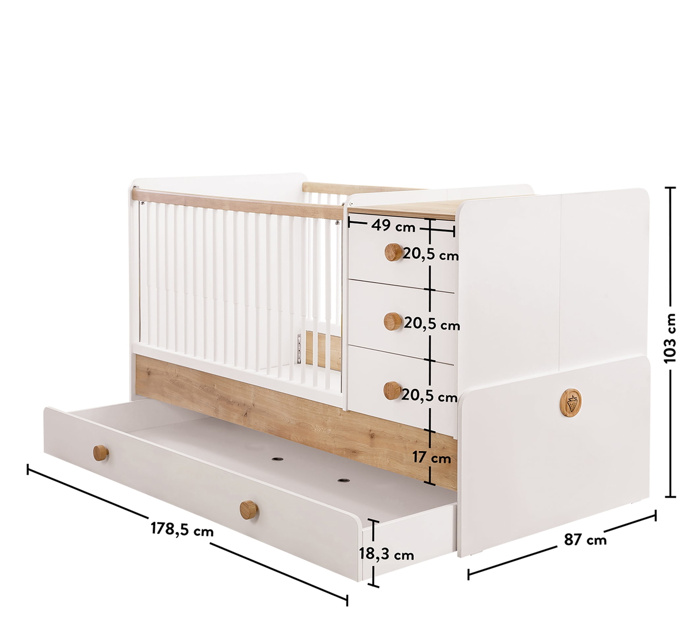 Babybett Natura Baby Umbaubar 18