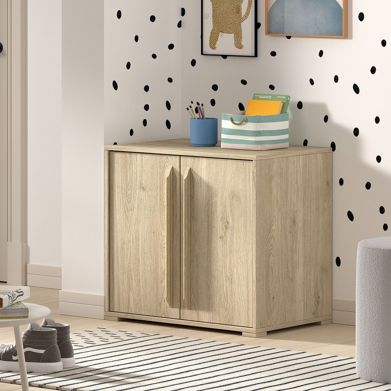 Regal Sam mit 2 Türen Natur 2