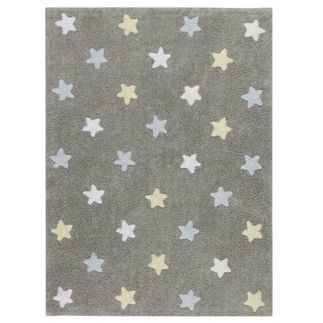 Teppich Stars Grau, Blau 1