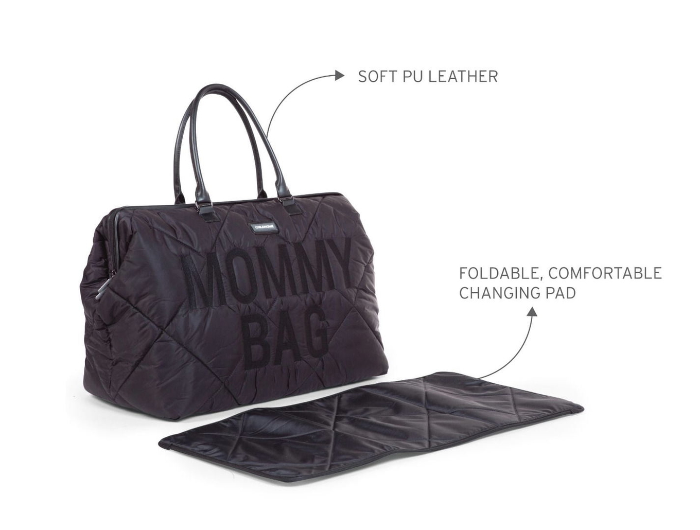 Mommy Bag Gesteppt Schwarz 12