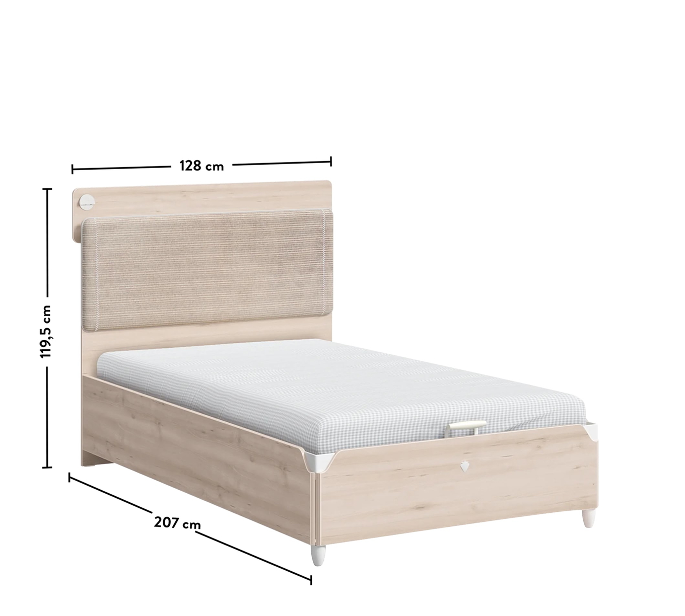 Bett Duo mit Stauraum, Line, 120 x 200 cm 8