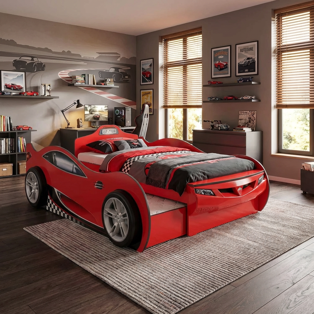 Autobett Coupe für 2 Rot #2