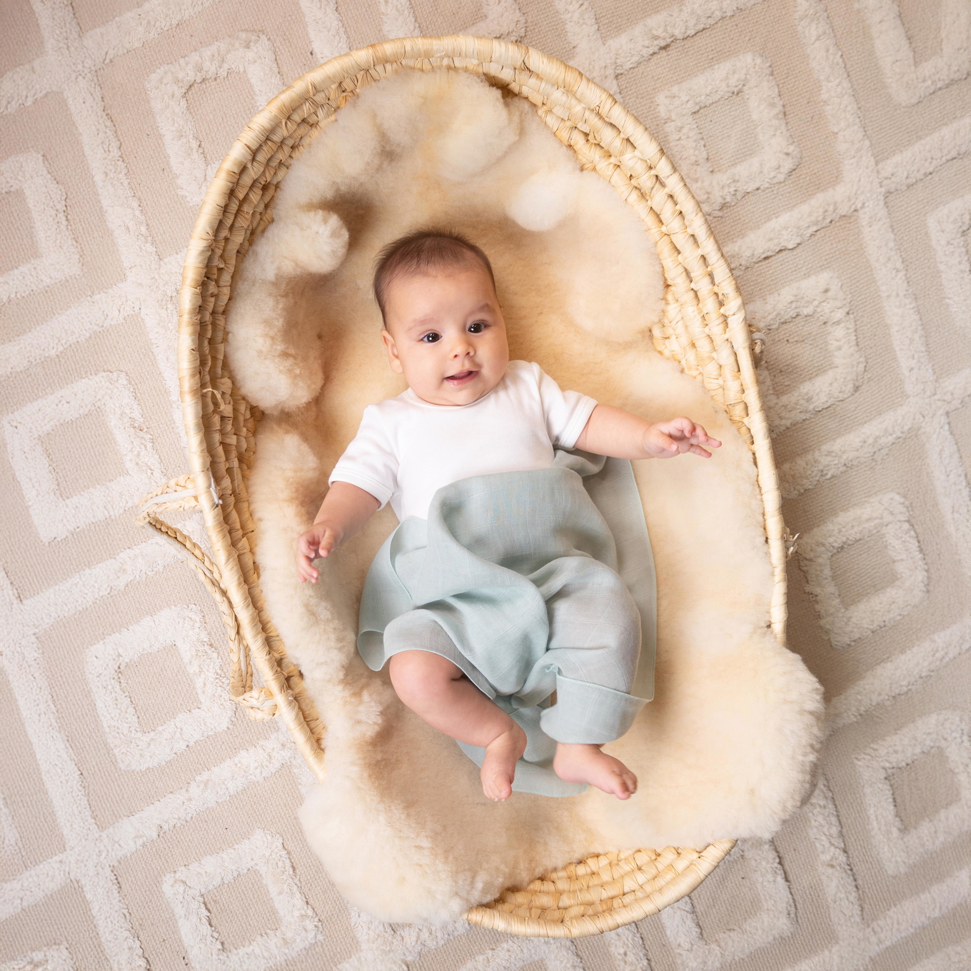 Kinderlammfell geschoren pflanzliche Gerbung #2