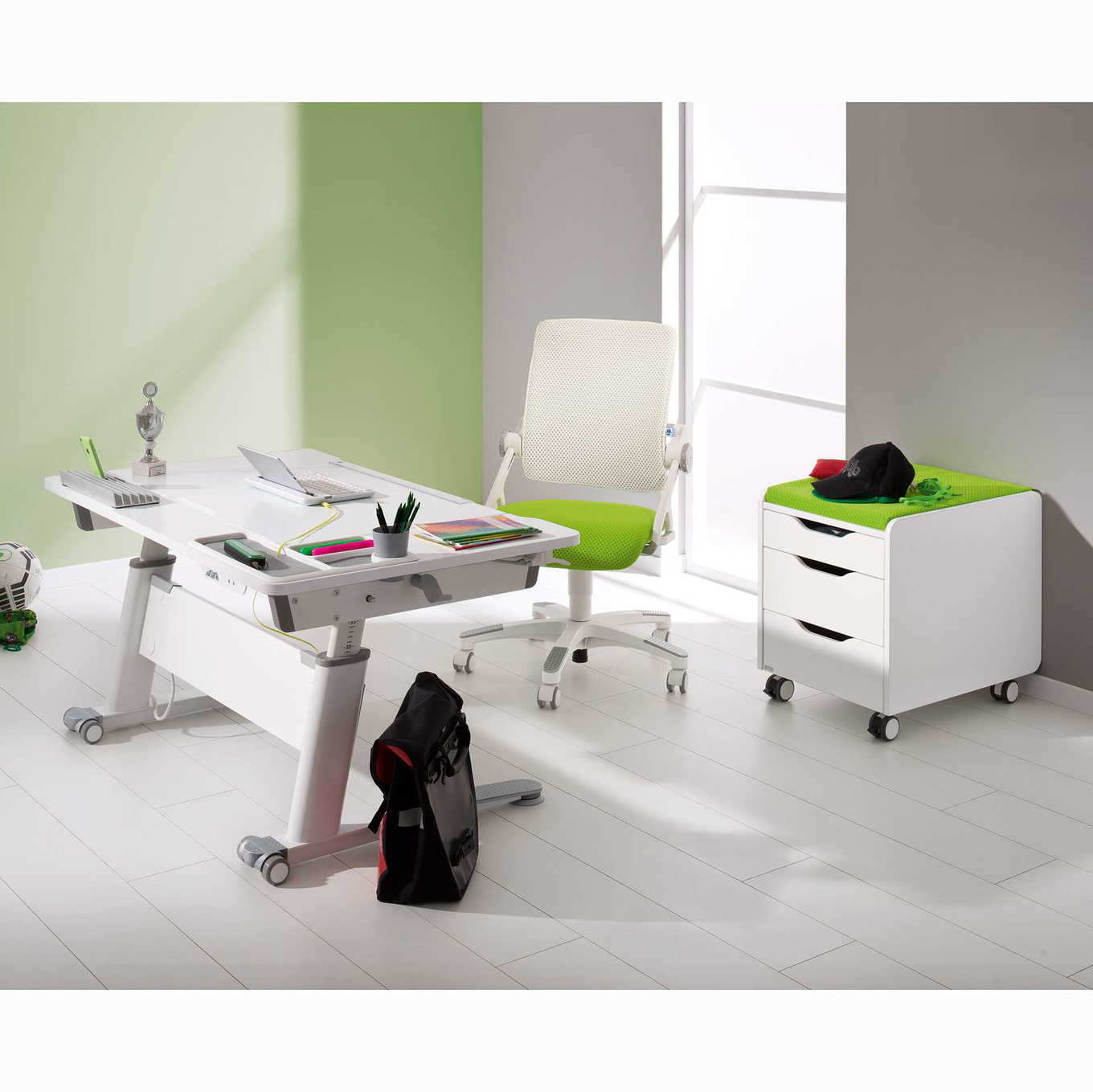 Sitzpolster mit 3D-Bezug Limette 5