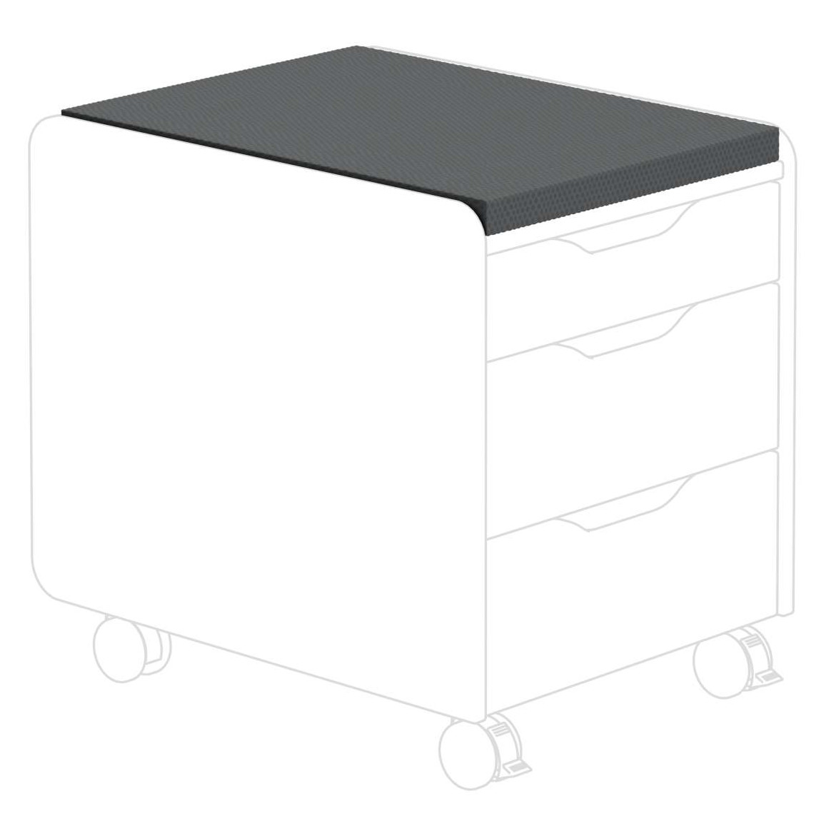 Sitzpolster mit 3D-Bezug Grau