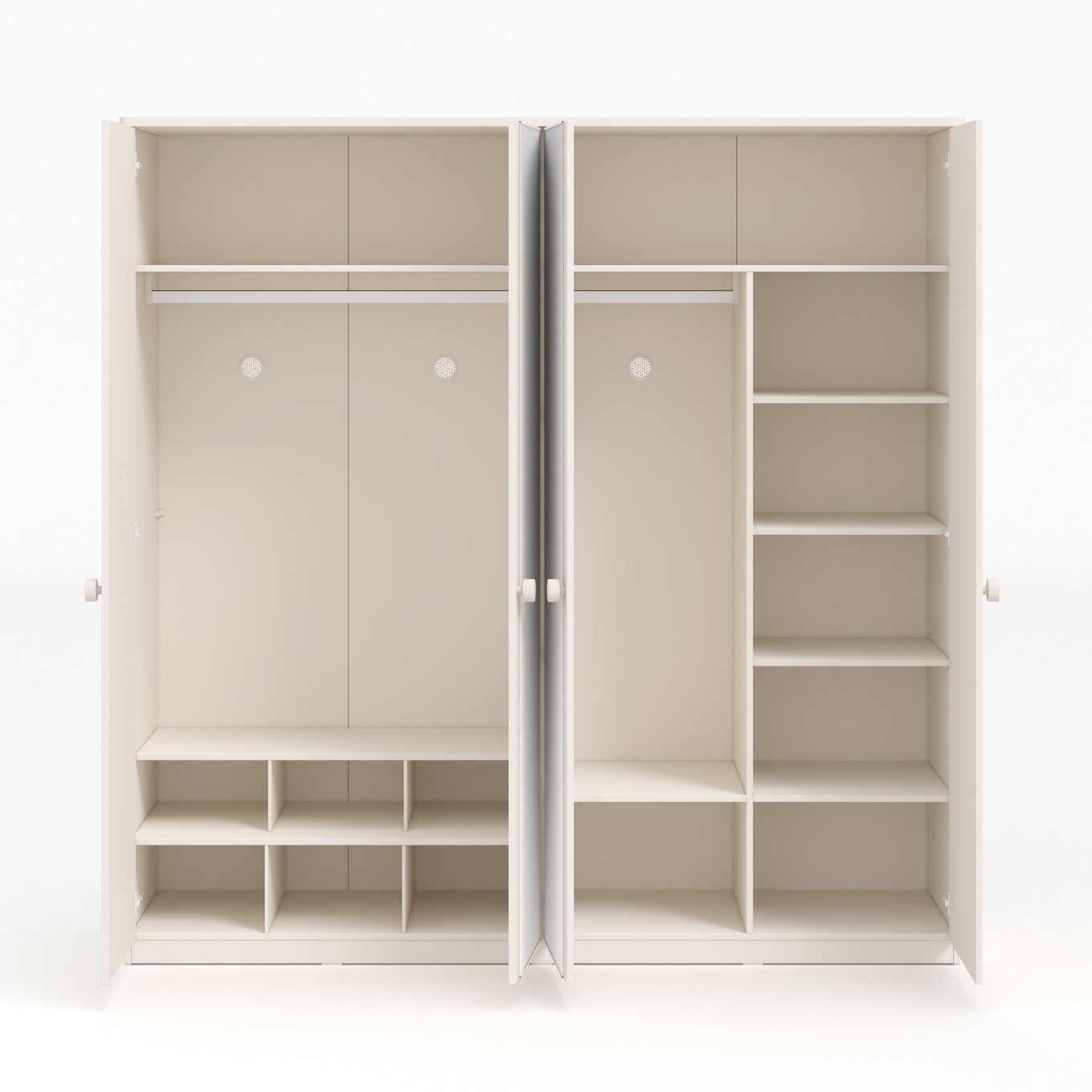 Kleiderschrank Varia 4-türig mit Spiegel 5