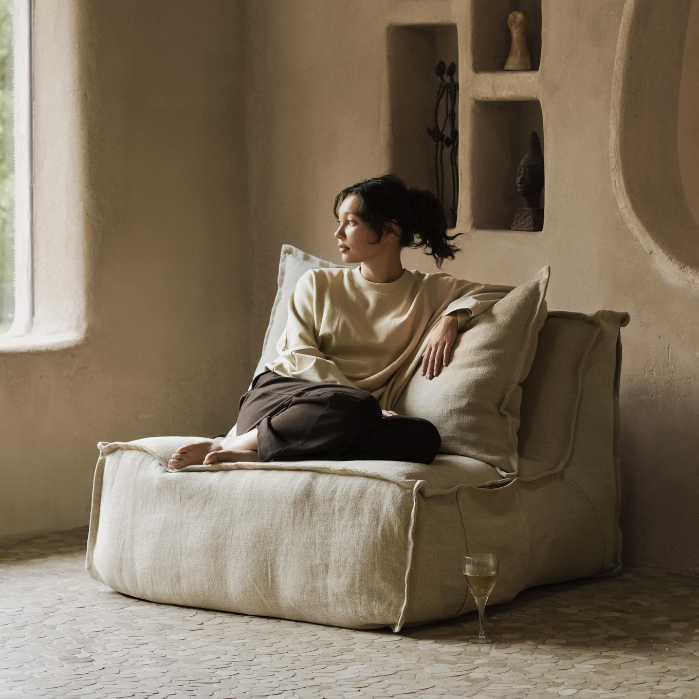 Loungesessel Leinen 3