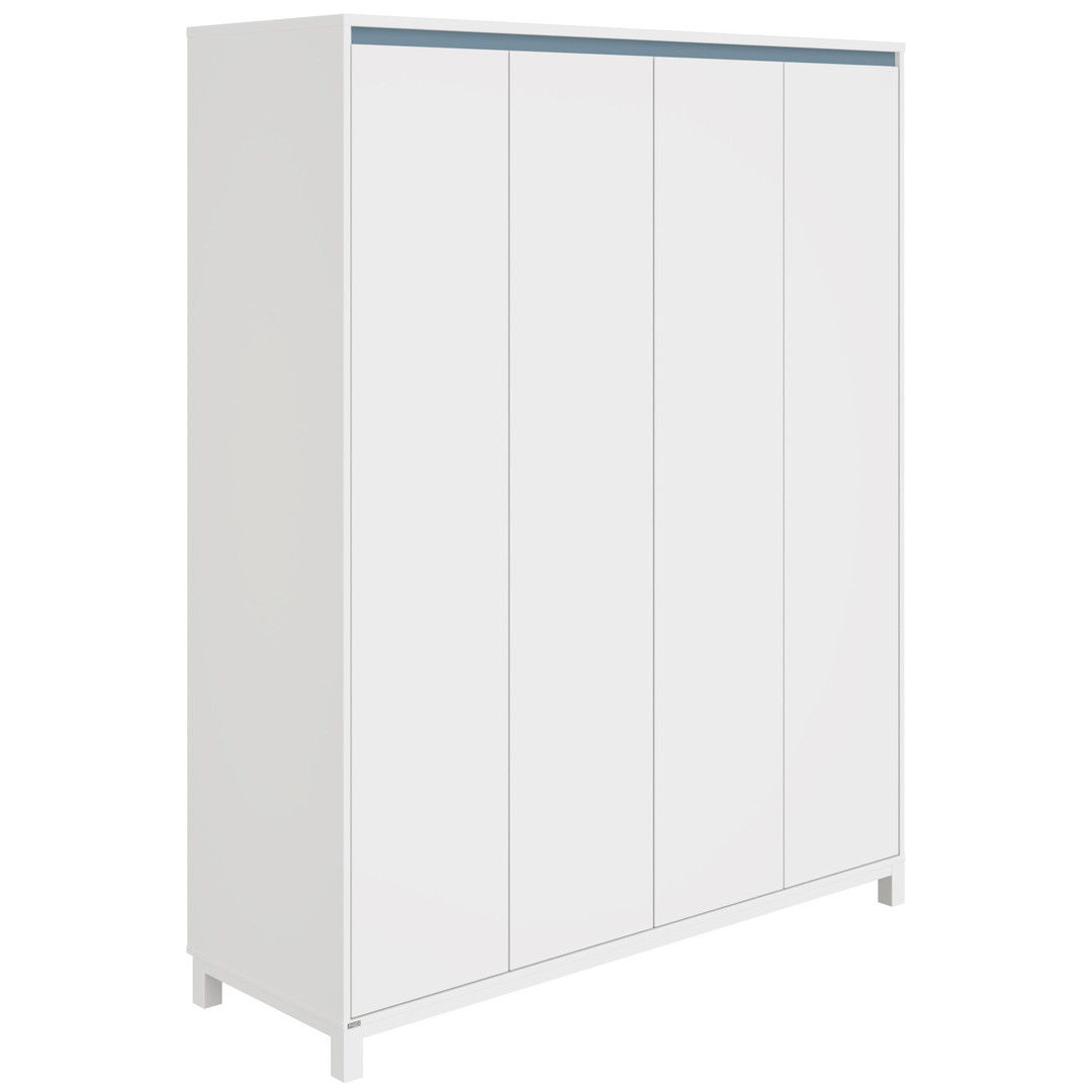 Kleiderschrank Olli 4-türig Blau