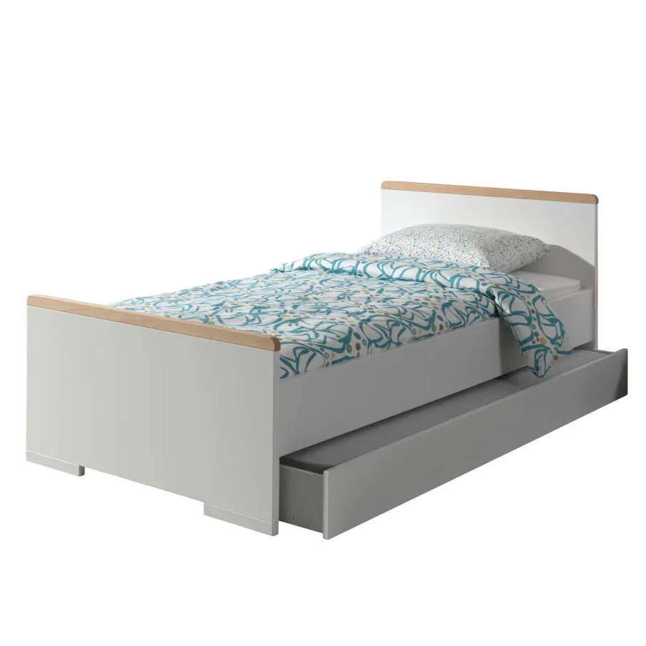 Bett London Weiss, mit Ausziehkasten 1
