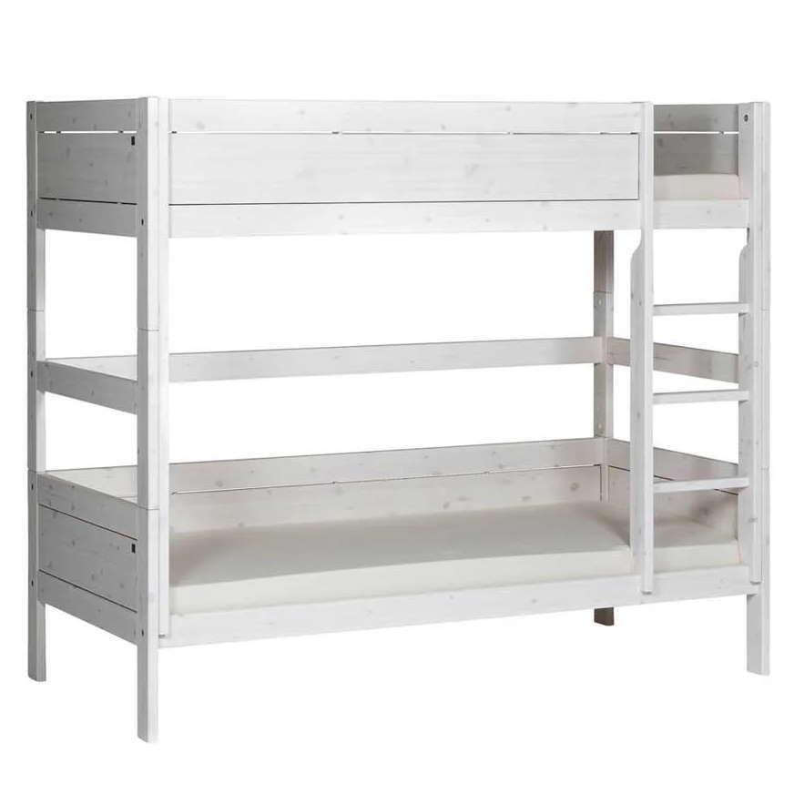 Etagenbett Lifetime Weiss lasiert, Rollrost