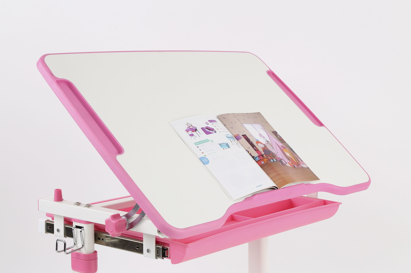 Schreibtisch Set Comfortline Weiss Pink 7