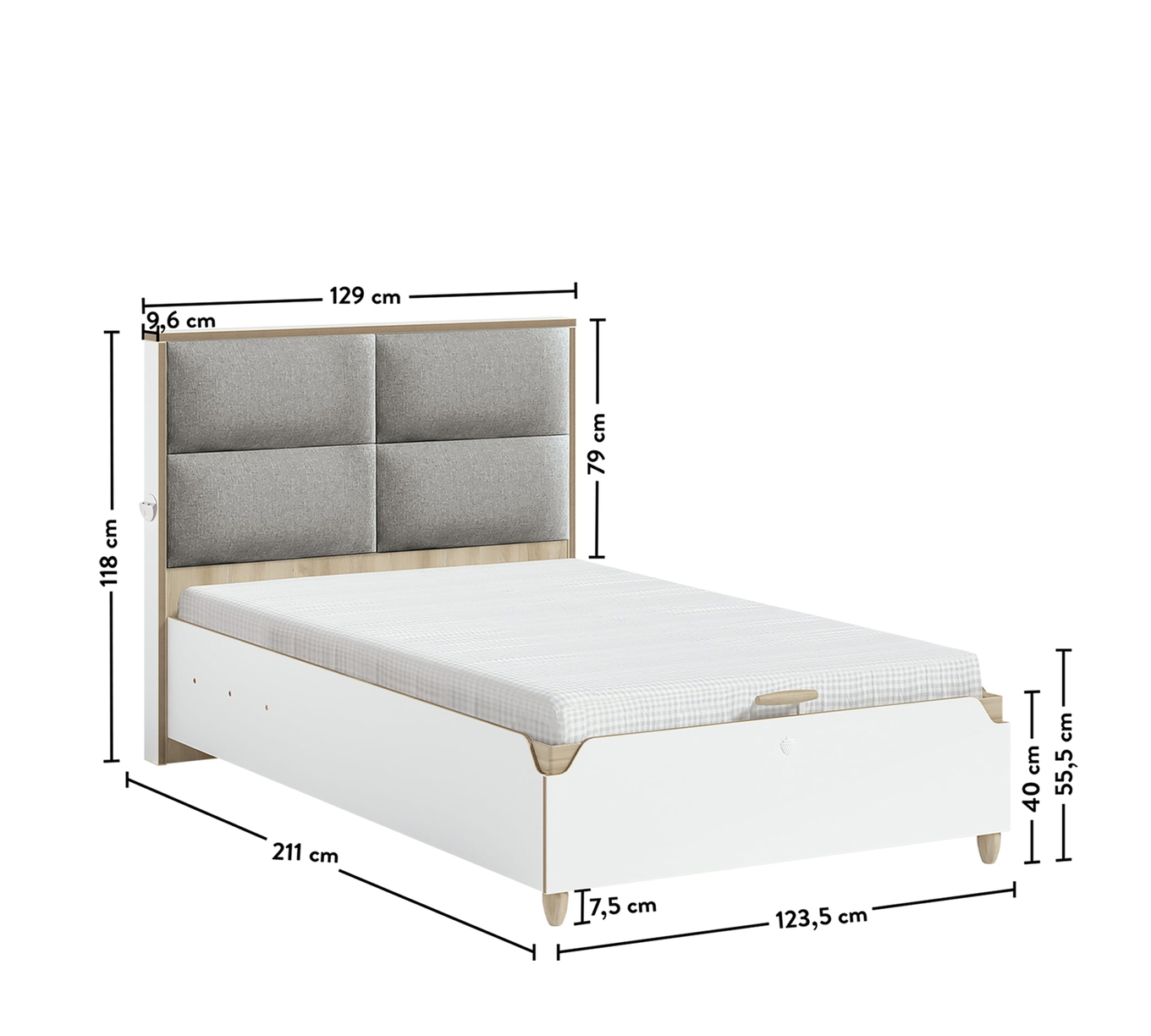 Bett Modera mit Stauraum, 120 x 200 cm 5