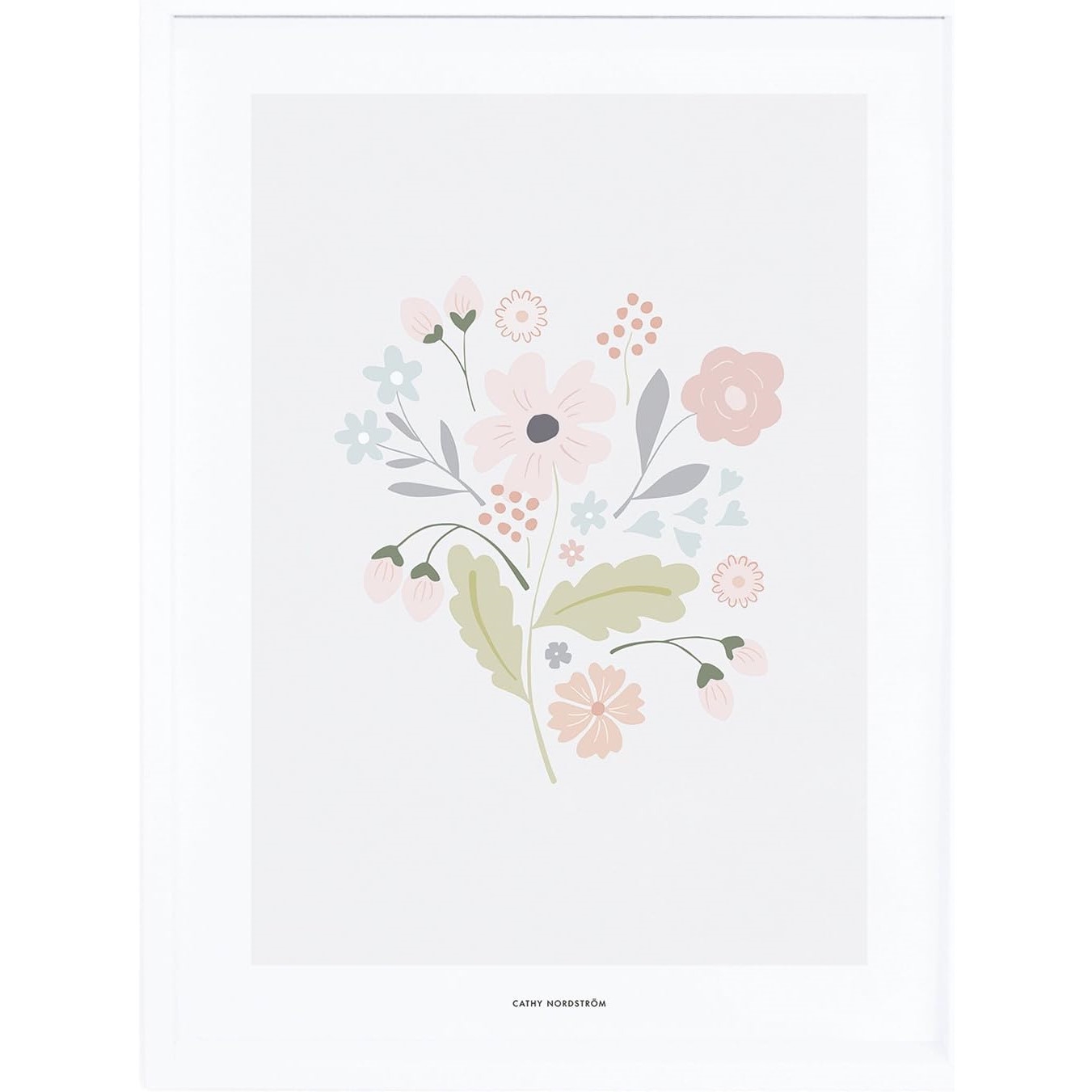 Poster Bloom Flowers mit Rahmen 1