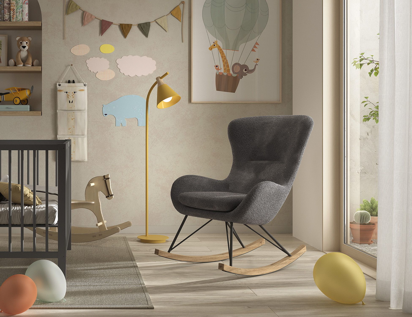 Schaukelstuhl Rocky Anthrazit 3