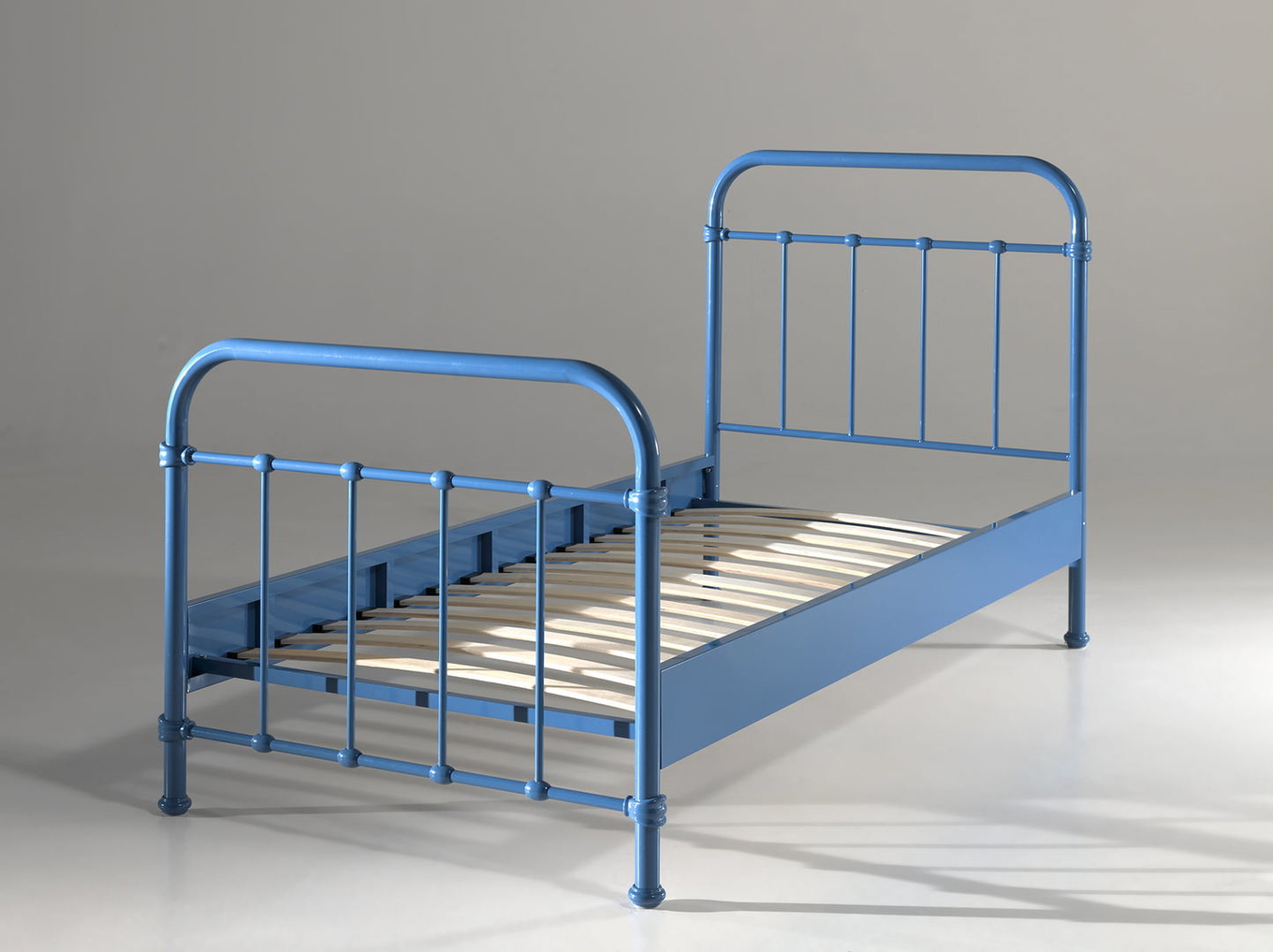 Metallbett New York Blau 3