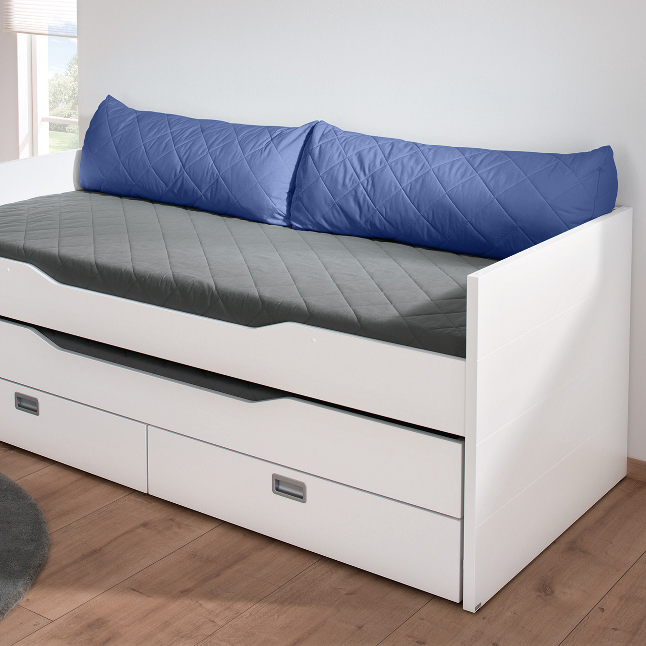 Rückenkissen aus Baumwolle Dunkelblau