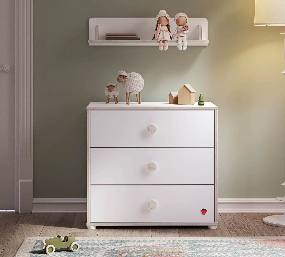 Nachttisch Montes Weiss 3