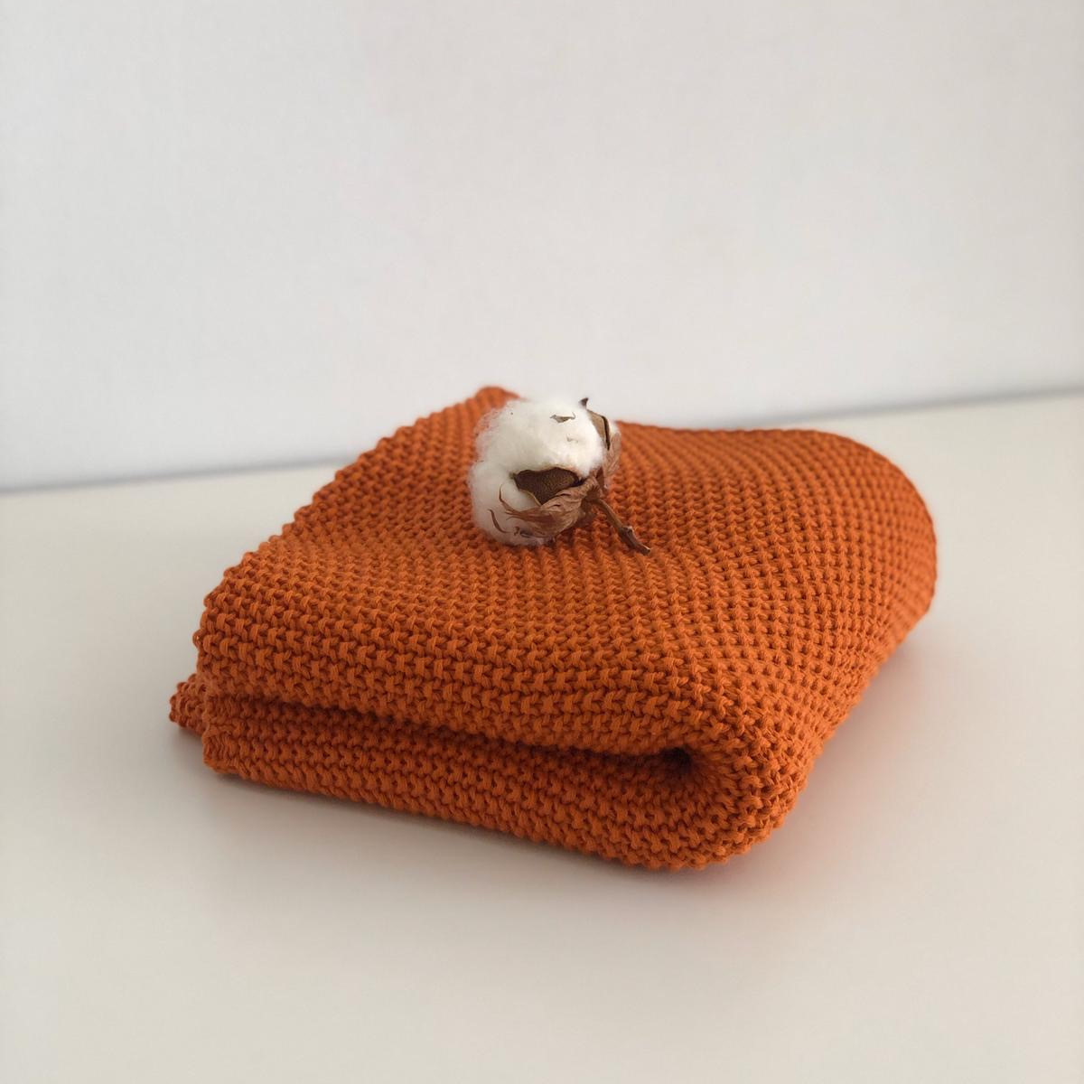 Strickdecke Rice Terracotta #2