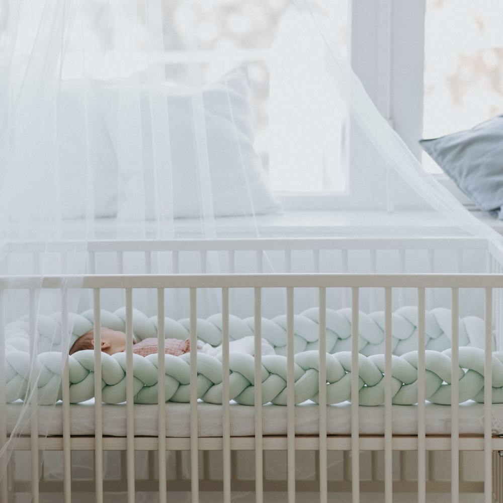 Bettschlange Geflochten Mint 3