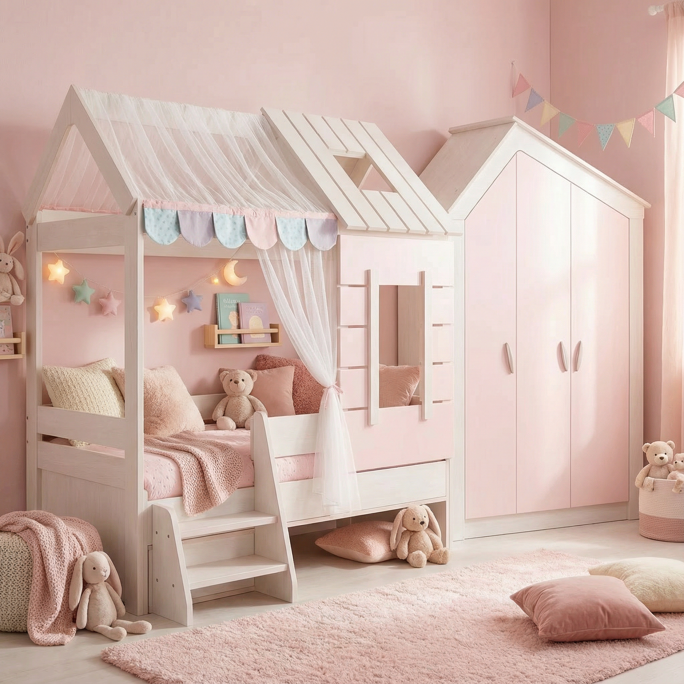 Abenteuerbett My House Pink 5