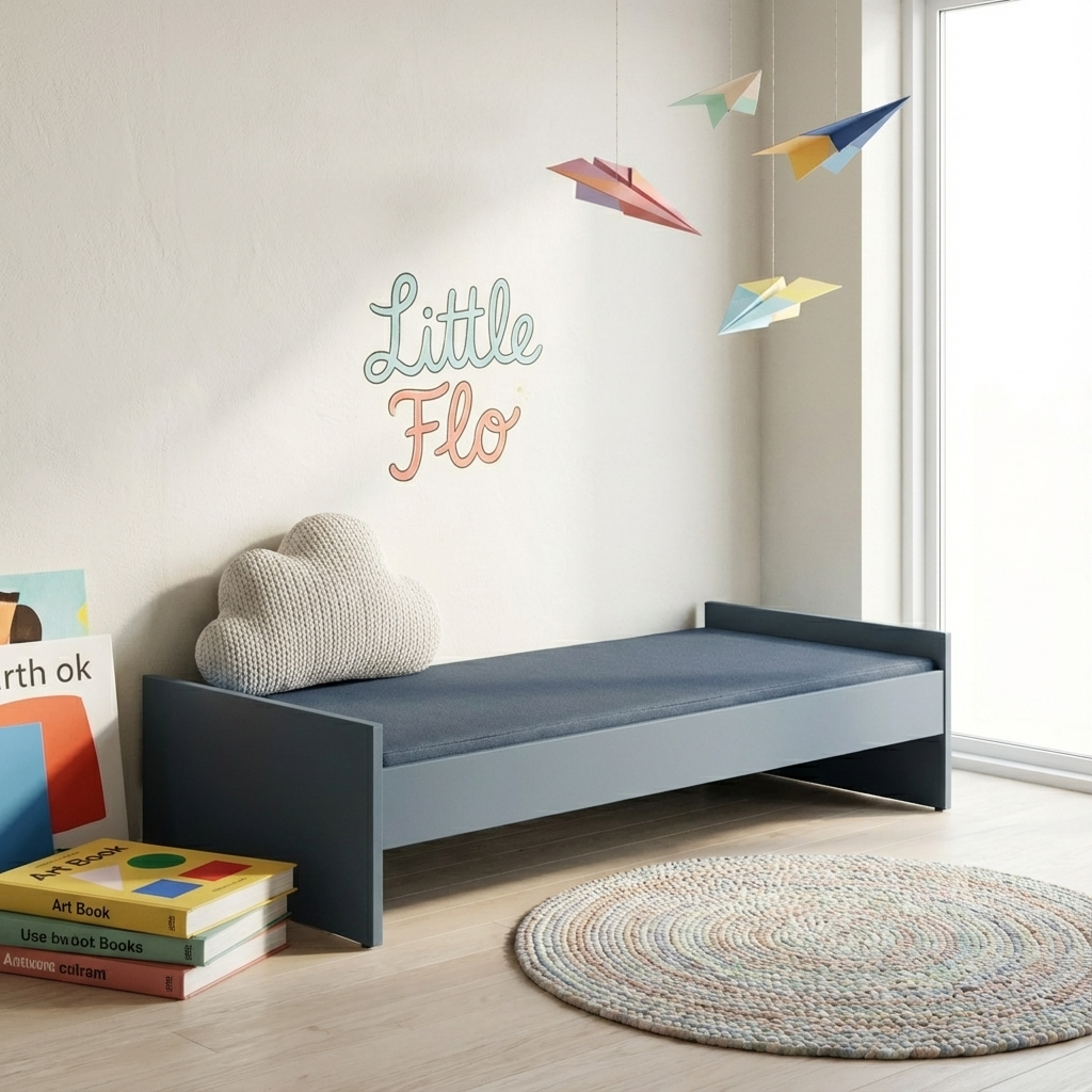 Bett Little Flo Blau, 90 x 200 cm 5