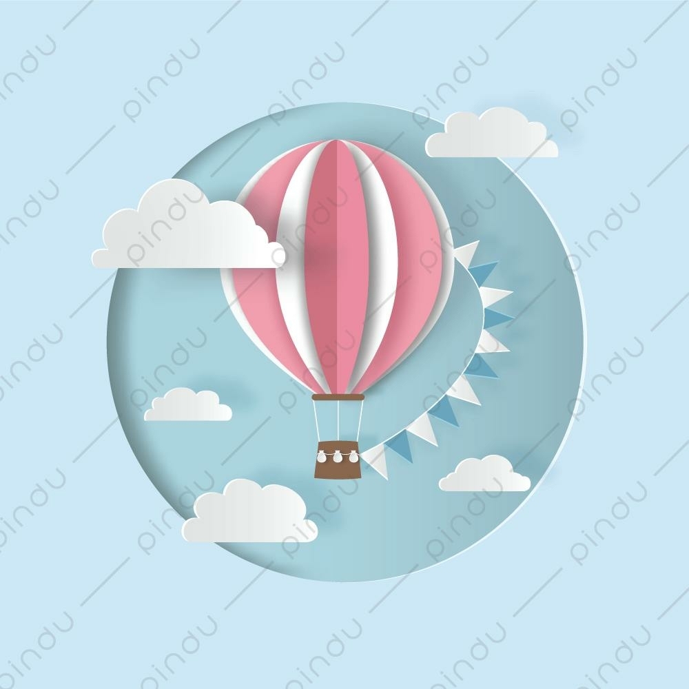 Leinwandbild 3D Heissluftballon 3