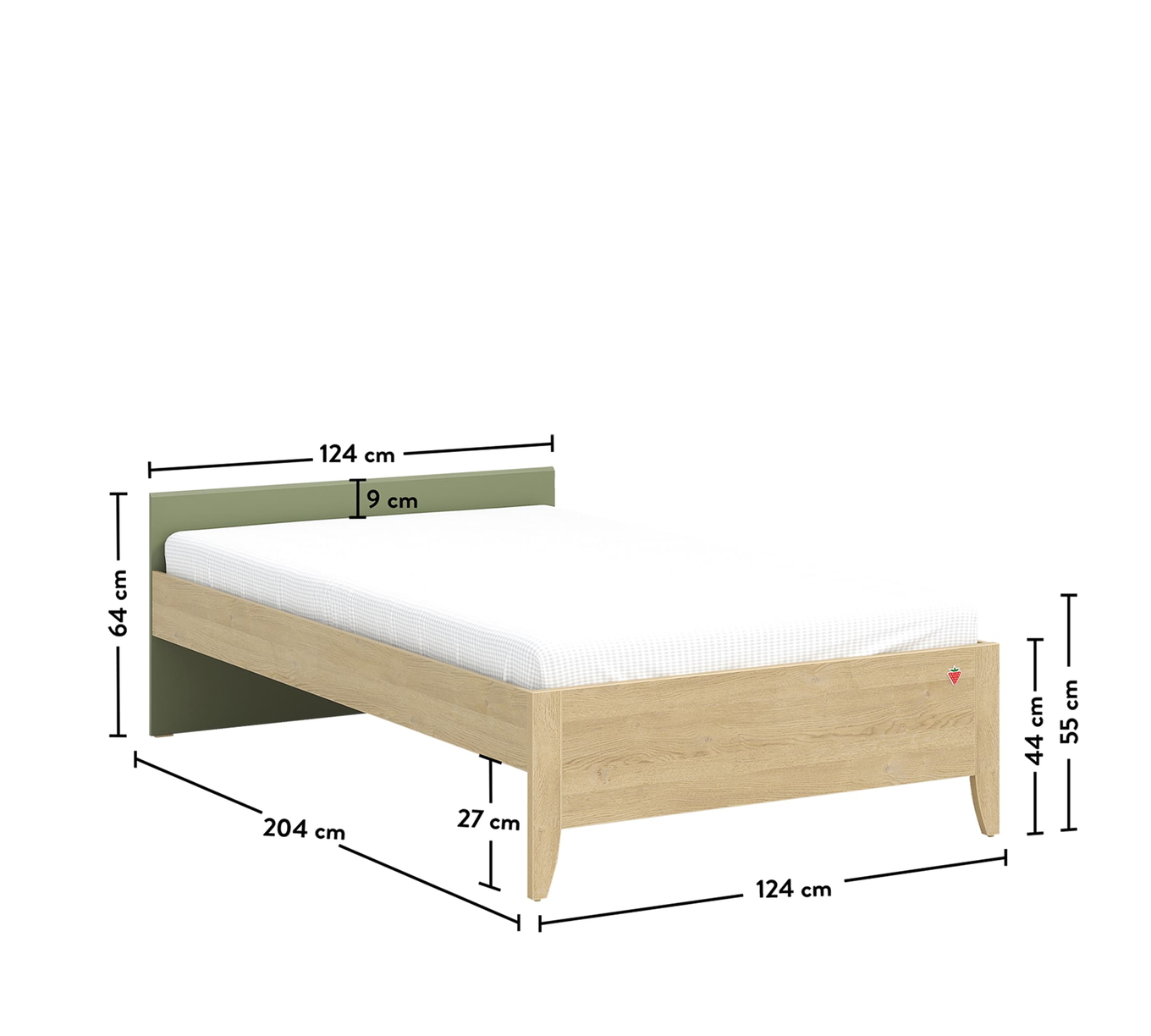 Bett Loof ohne Kopfteil, Standard, 120 x 200 cm 3