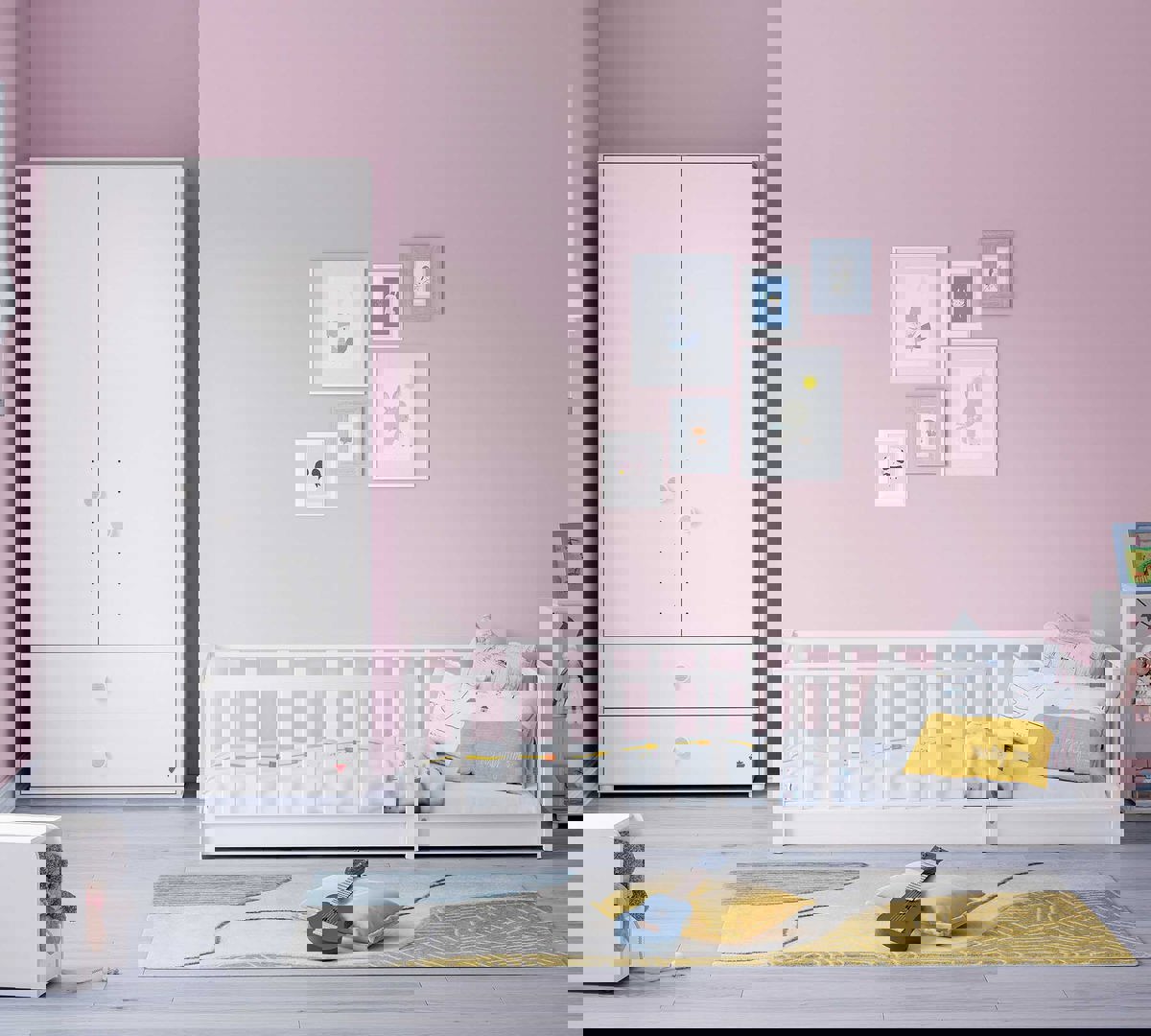 Bett Montes 90x190cm Weiss 6