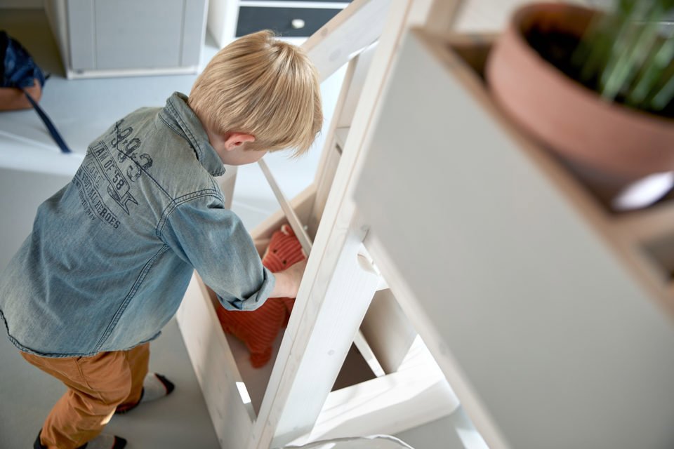 Treppe Lifetime für Mittelhohes Bett 152cm Weiss 5