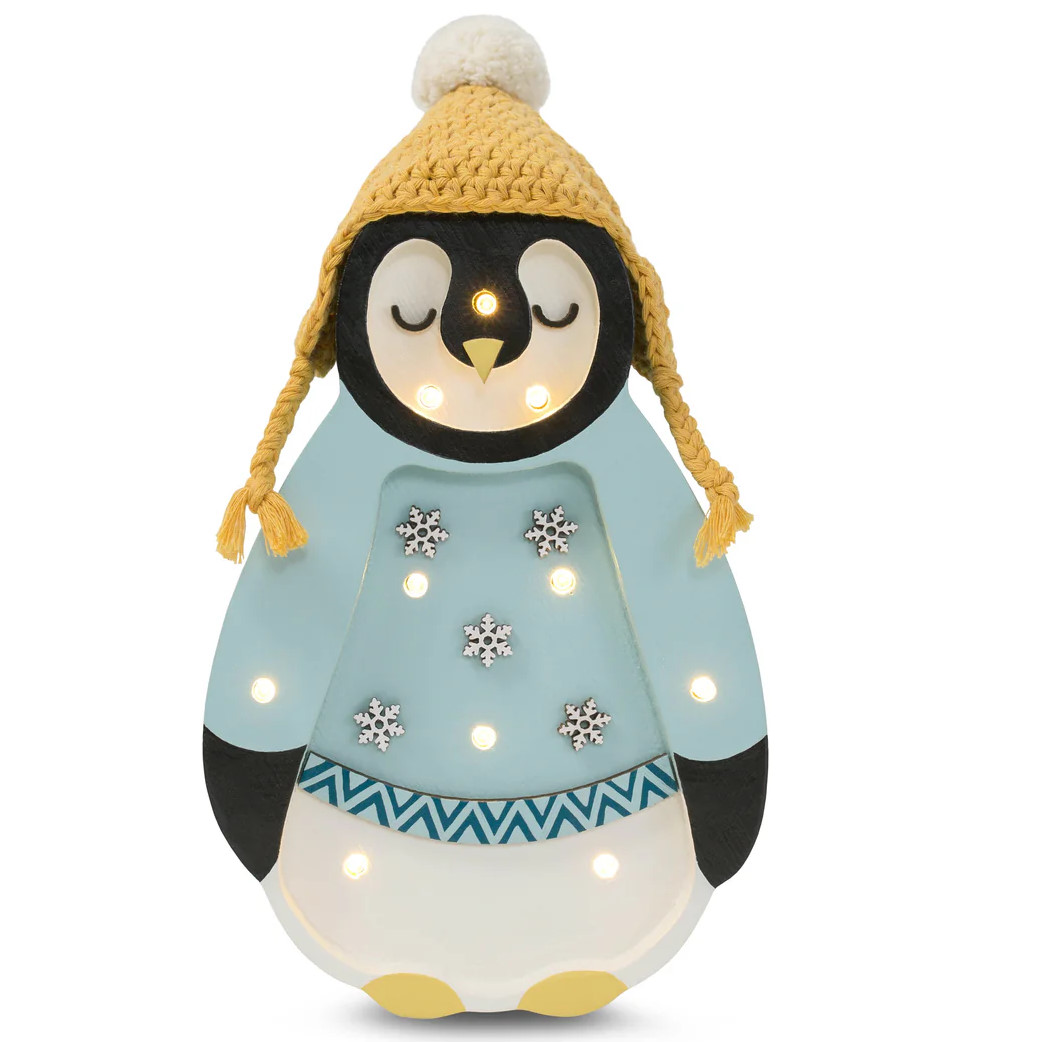 Nachtlampe Pinguin Christmas Edition Blau