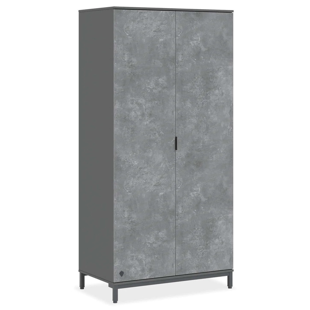 Kleiderschrank Space Gray 2-türig 1