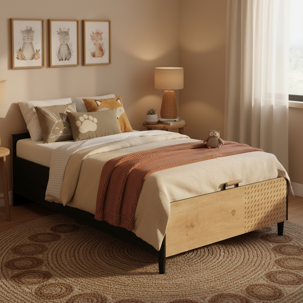 Bett Black ohne Kopfteil mit Stauraum, 120 x 200 cm 6