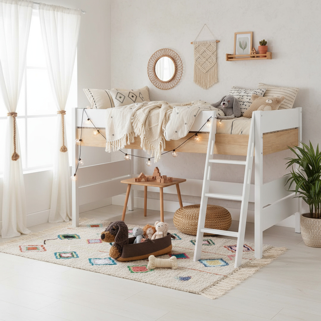 Halbhohes Bett Kira Nebraska mit Schrägleiter, 120 x 200 cm 3