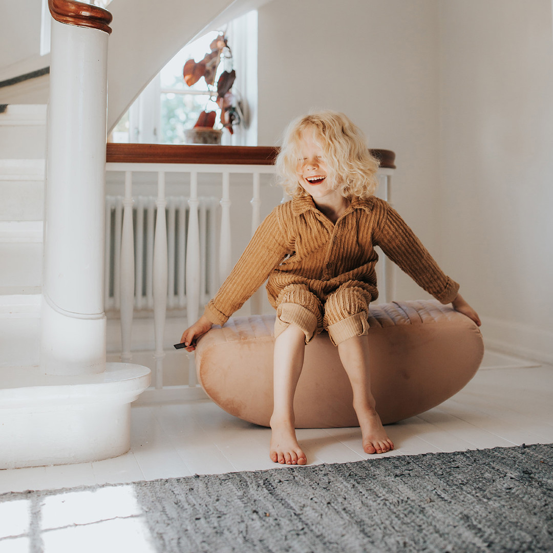 Hocker Rockme Velvet Pfirsich 2