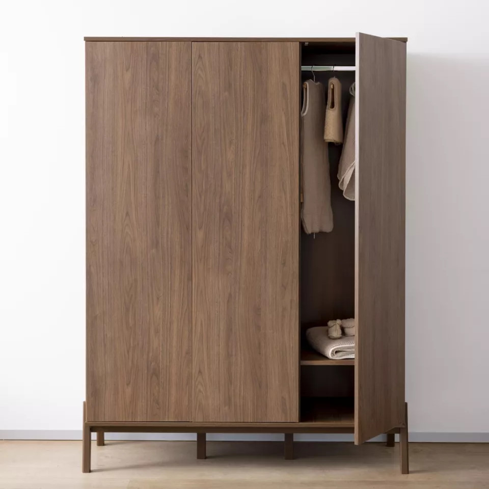 Kleiderschrank Ashi 3-türig, Chestnut 2