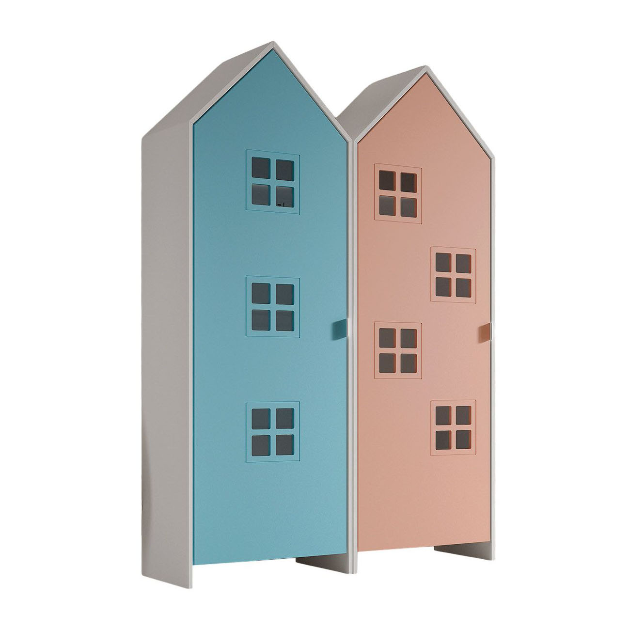 Schrank Casami Bruges 2-teilig Set Türkis, Altrosa