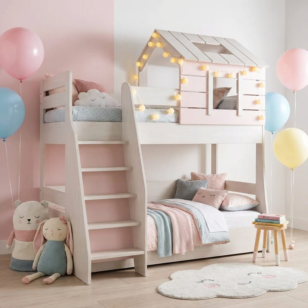 Etagenbett My House Pink 4