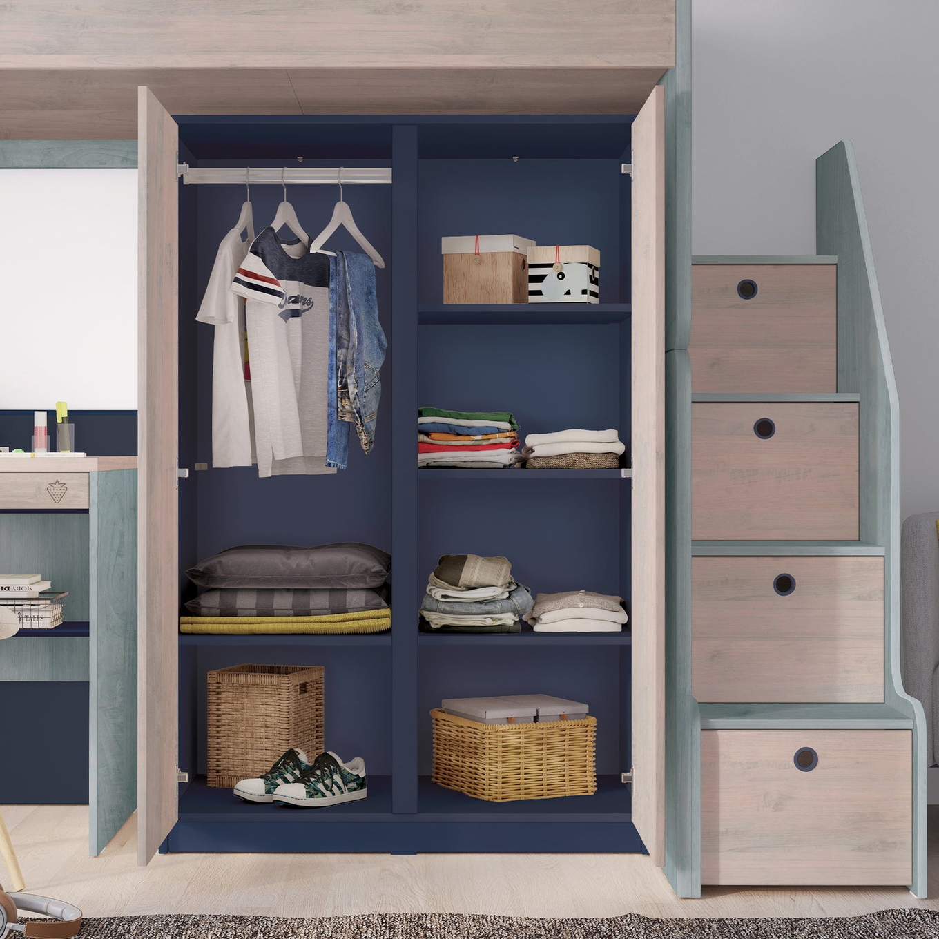 Kleiderschrank Studio Trio 2-türig Tief #2