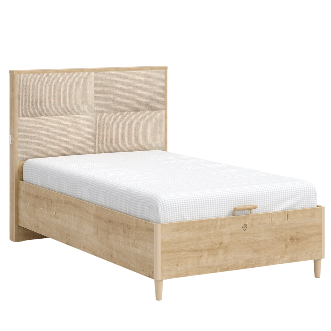 Bett Mocha Modern mit Stauraum, mit Polster, 120 x 200 cm