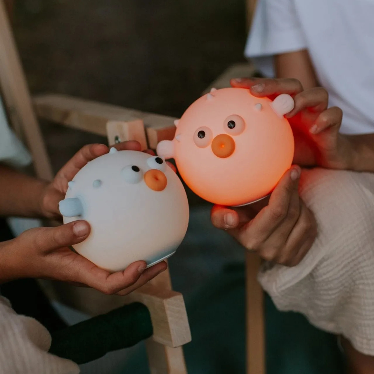 Lampe Kugelfisch Blau 3