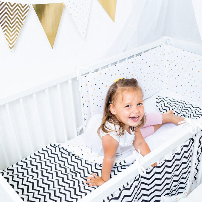 Baby Bettwäsche Golden Points & Zig Zag 2