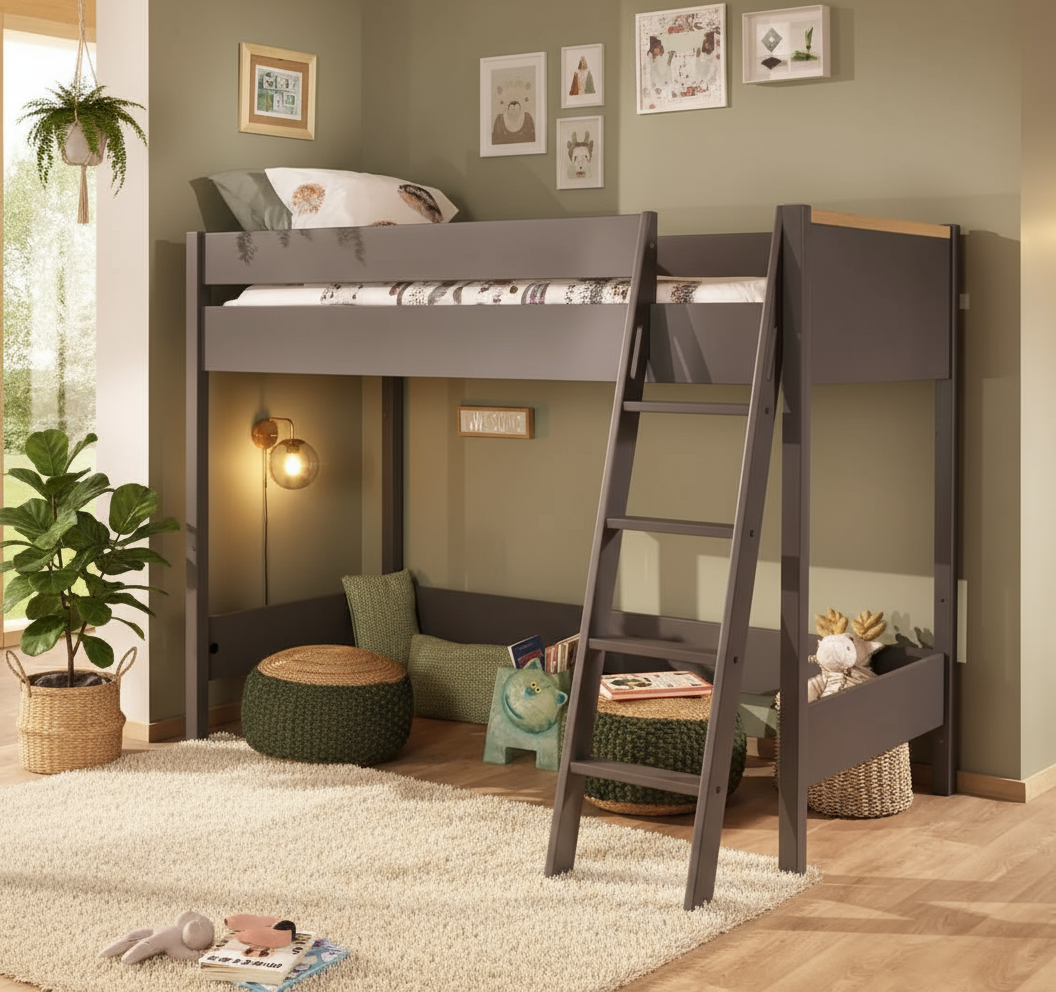 Halbhohes Bett London Anthrazit #2