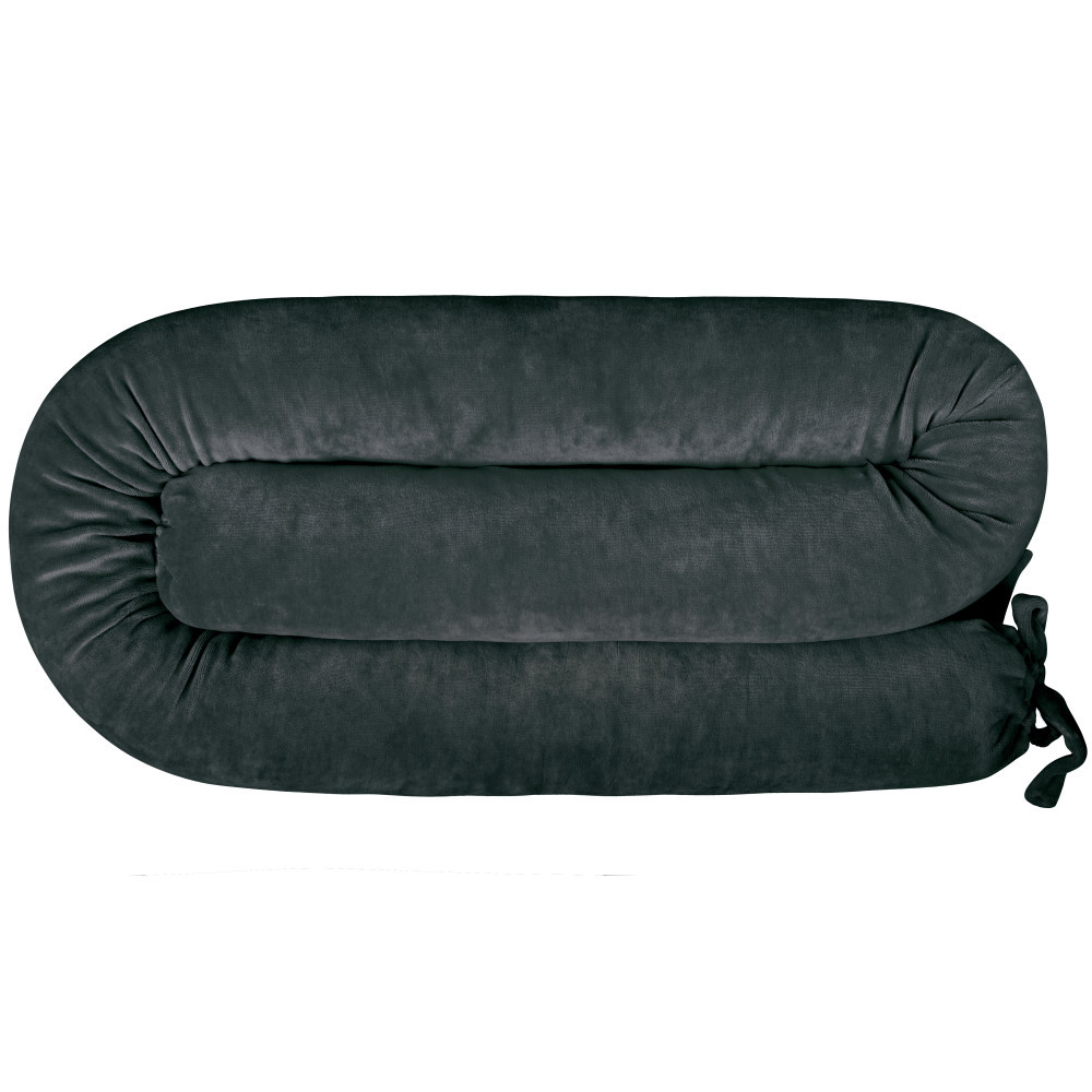 Nestchenrolle Samt Anthrazit