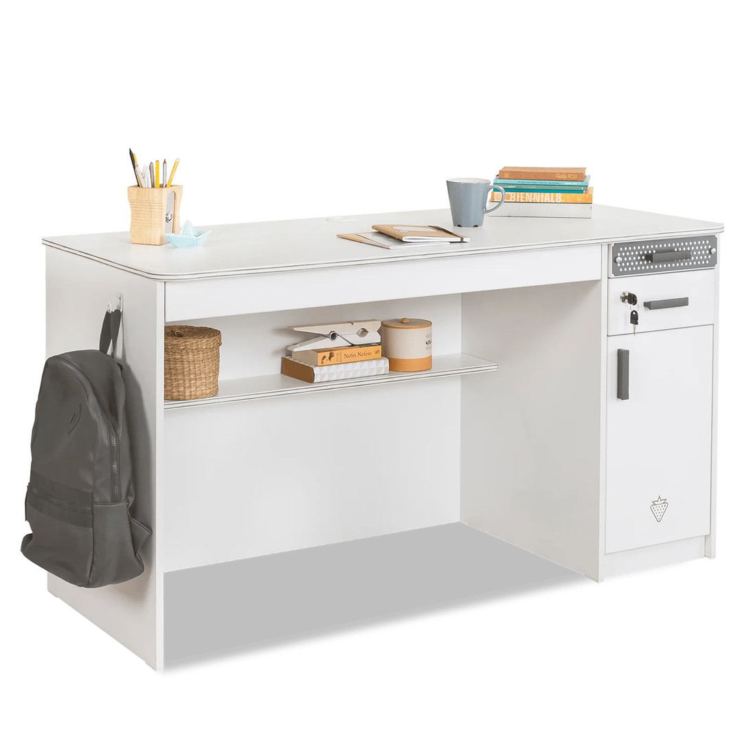 Schreibtisch White mit Schloss