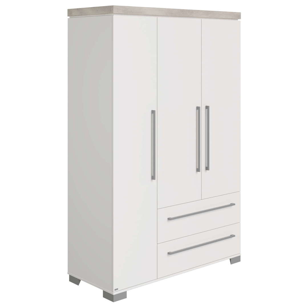 Kleiderschrank Kira Nautik, 3-türig mit Schubladen