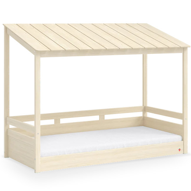 Hausbett Montes mit Dach Natur