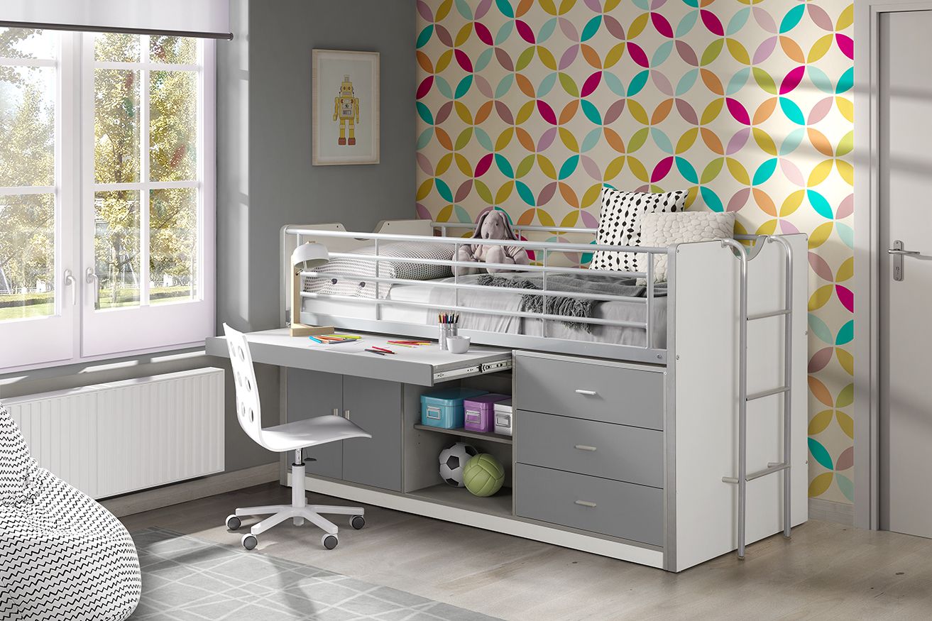 Kombibett Halbhoch Bonny Grau 3