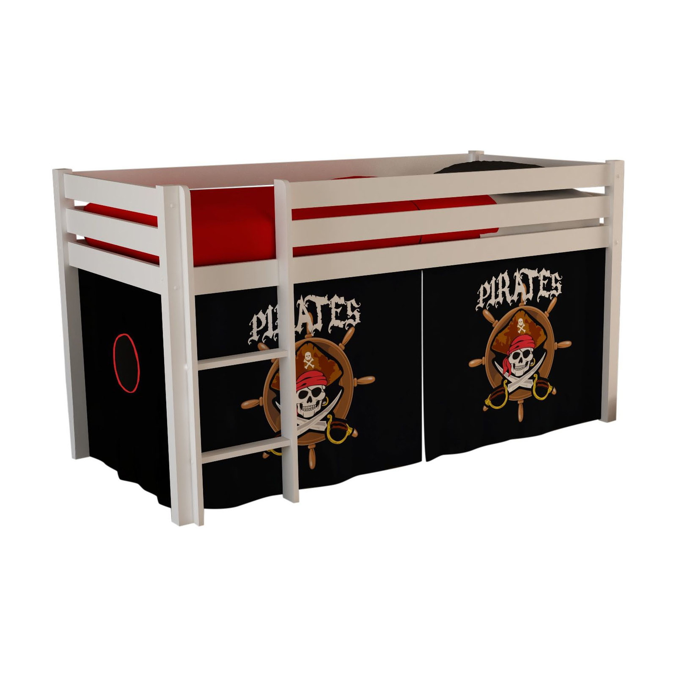 Halbhohes Bett Pirates Weiss 1