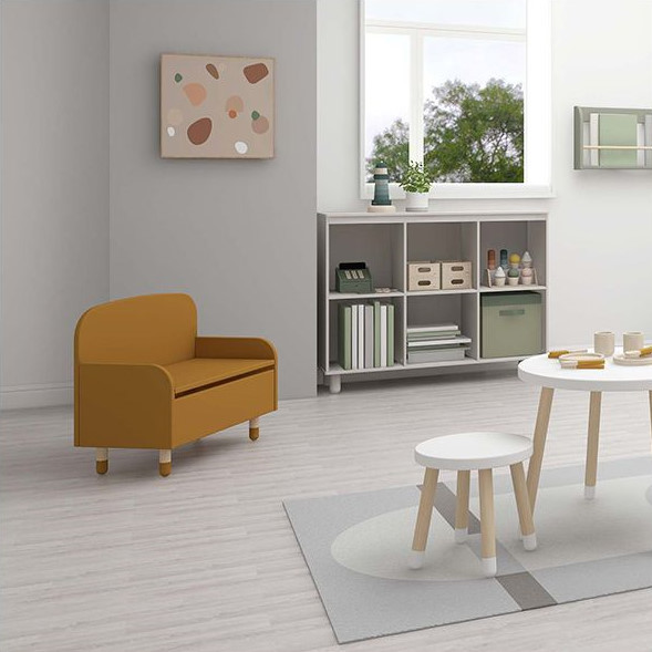 Sitzbank mit Stauraum Dots  Senfgelb #2