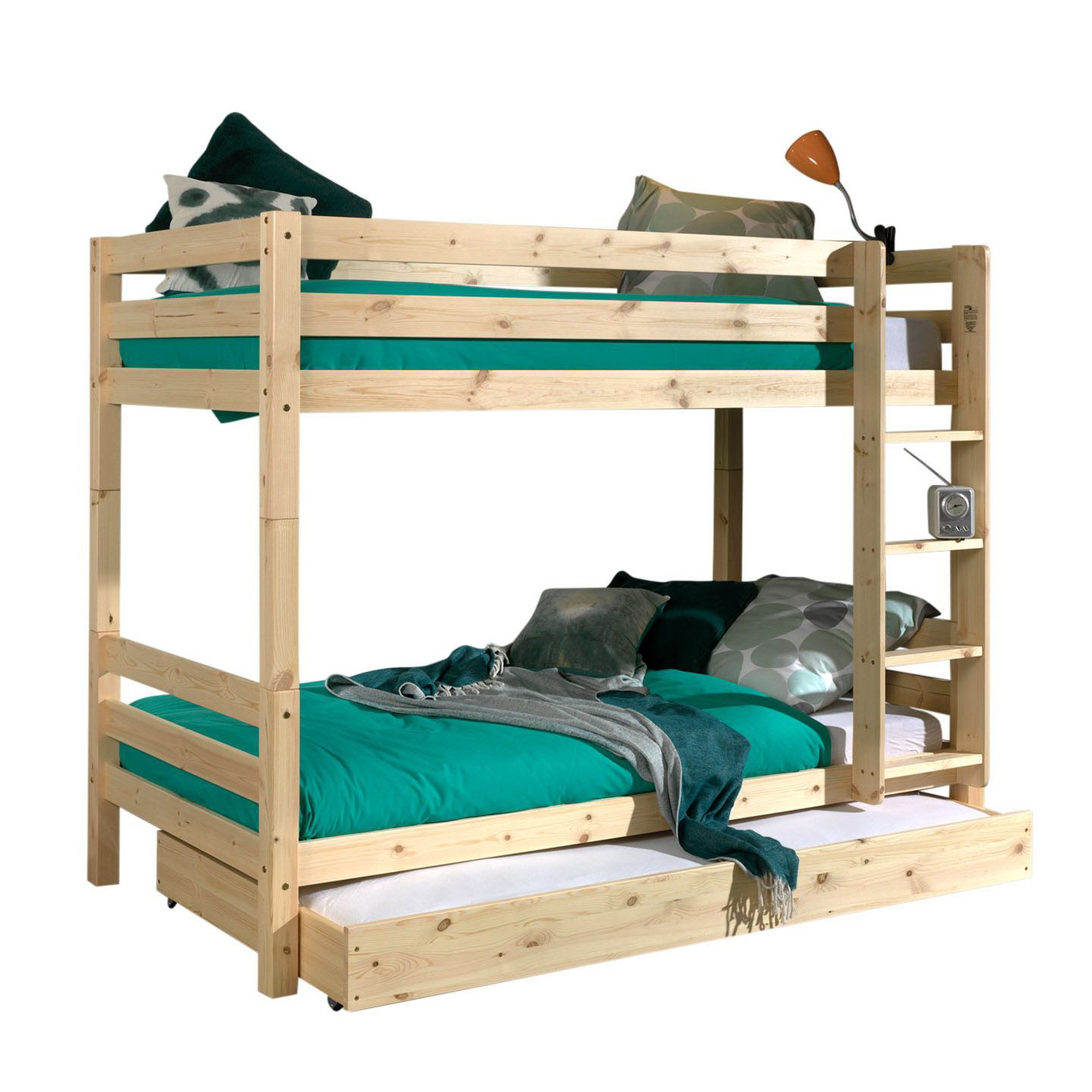 Etagenbett Pino Hoch inkl. Ausziehkasten Holz 1